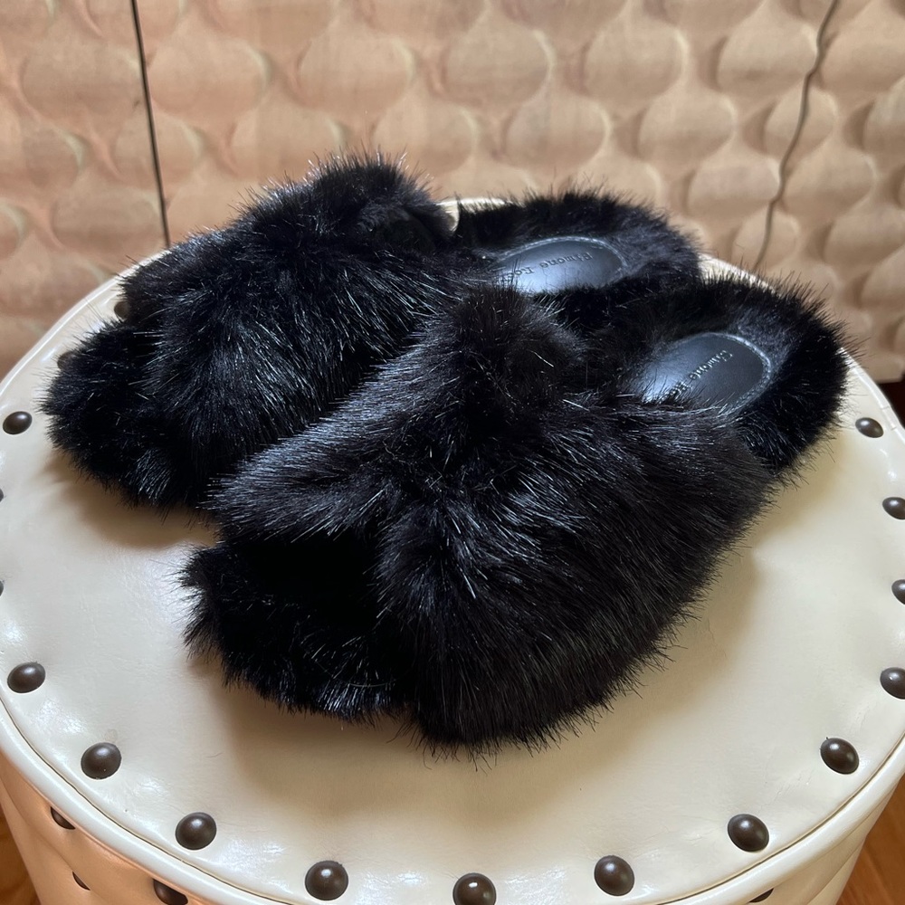 Simone Rocha Faux Fur Slide Slipper Sandal Size IT 36 US 6